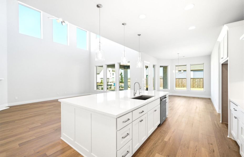 Furnished interior view inside a new home in Bridgeland 60′, Cypress (Image 27).