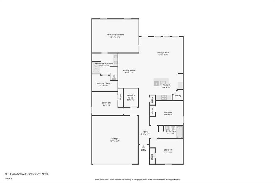2D floor plan layout of this home in , Fort Worth, TX (Image 4).