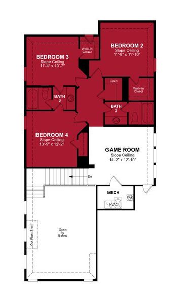 2D floor plan layout of this home in Treeline, Justin, TX (Image 3). 2D floor plan layout of this home in Treeline, Justin, TX (Image 3).