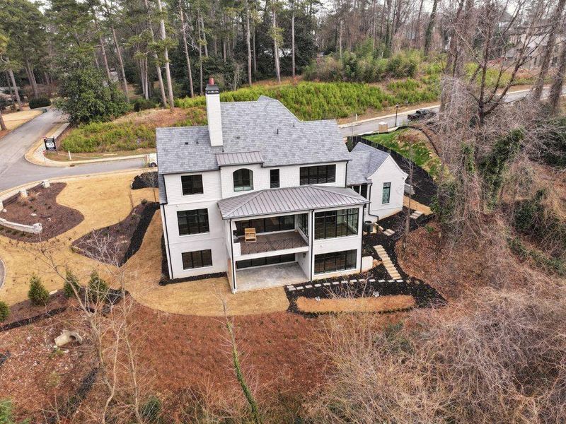 Front exterior of a new home in Blue Heron Walk, Atlanta, GA, highlighting curb appeal (Image 9).