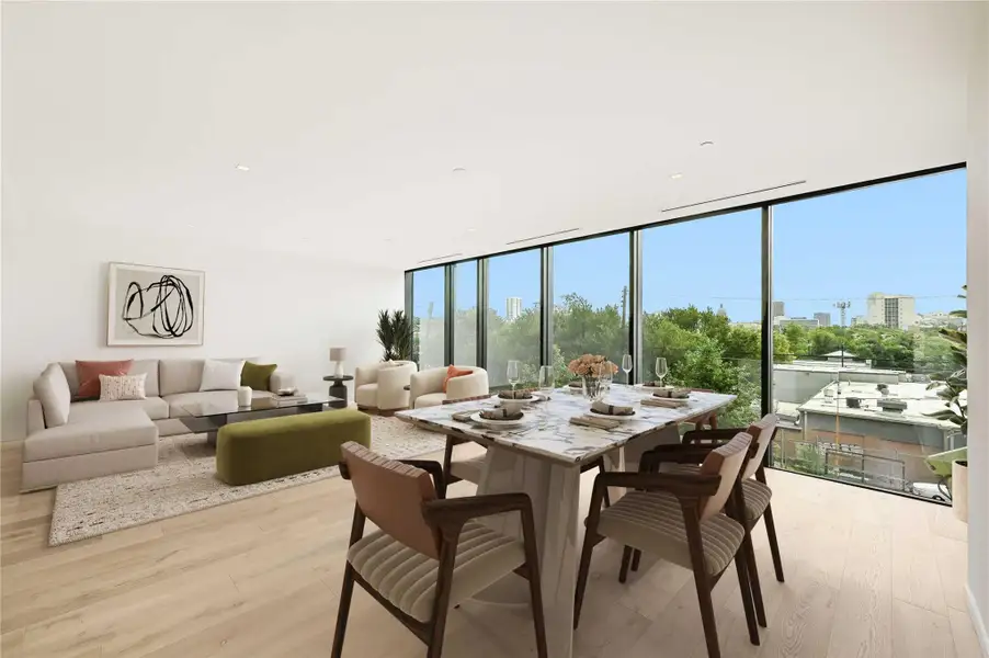 Furnished interior view inside a new home in The Colorfield, Austin (Image 10).