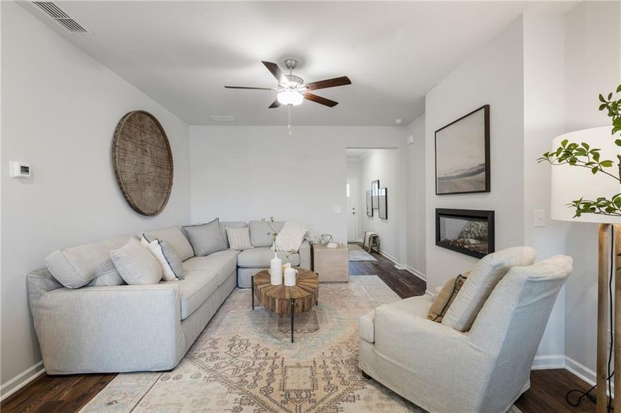 Furnished interior view inside a new home in , Conyers (Image 5). Furnished interior view inside a new home in , Conyers (Image 5).
