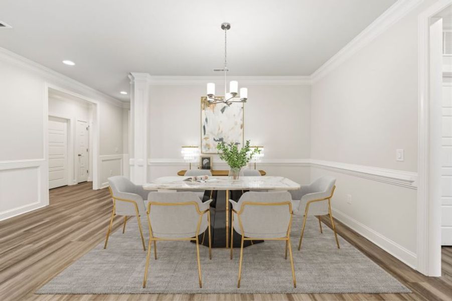 Representative furnished interior of a home built from the Essex by Keystone Homes NC in Weybridge, Burlington (Image 6).