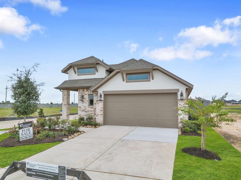 Front exterior of a new home in Jubilee, Hockley, TX, highlighting curb appeal (Image 15).