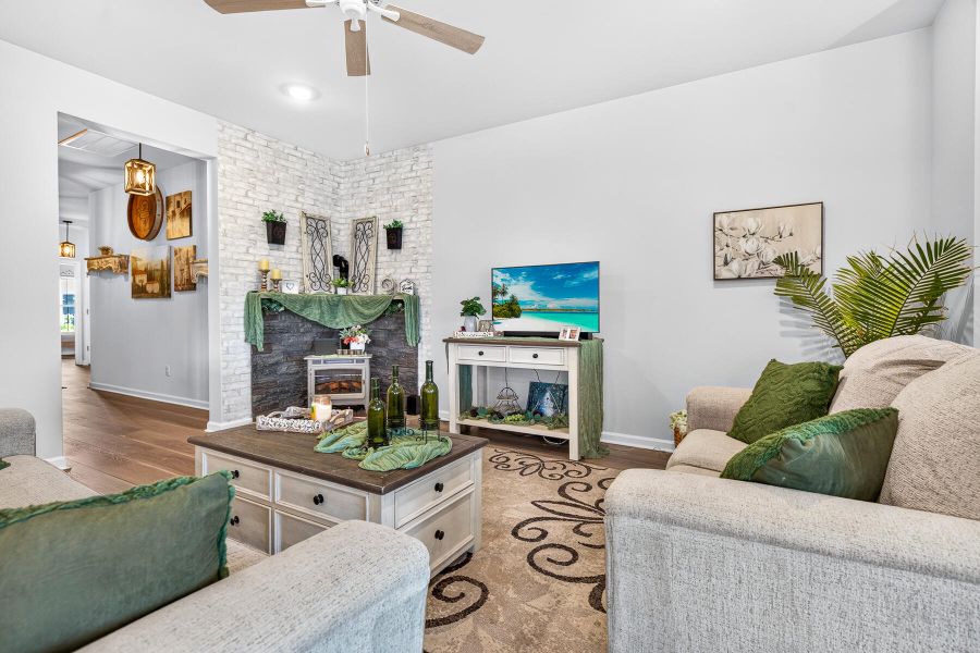 Furnished interior view inside a new home in Horizons at Summers Corner | 55+, Summerville (Image 54).