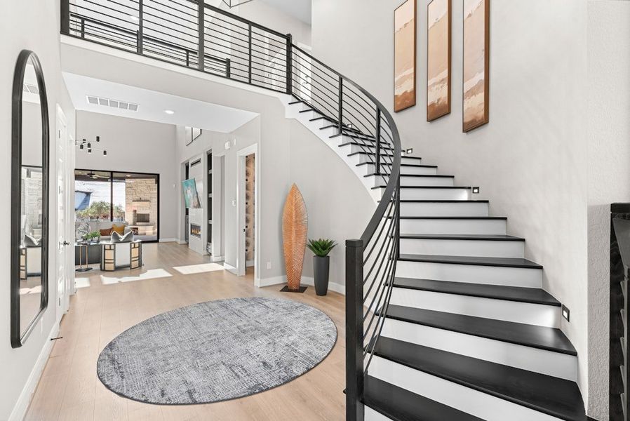 Representative furnished interior of a home built from the Emory by Scott Felder Homes in Leander Estates, Leander (Image 8).
