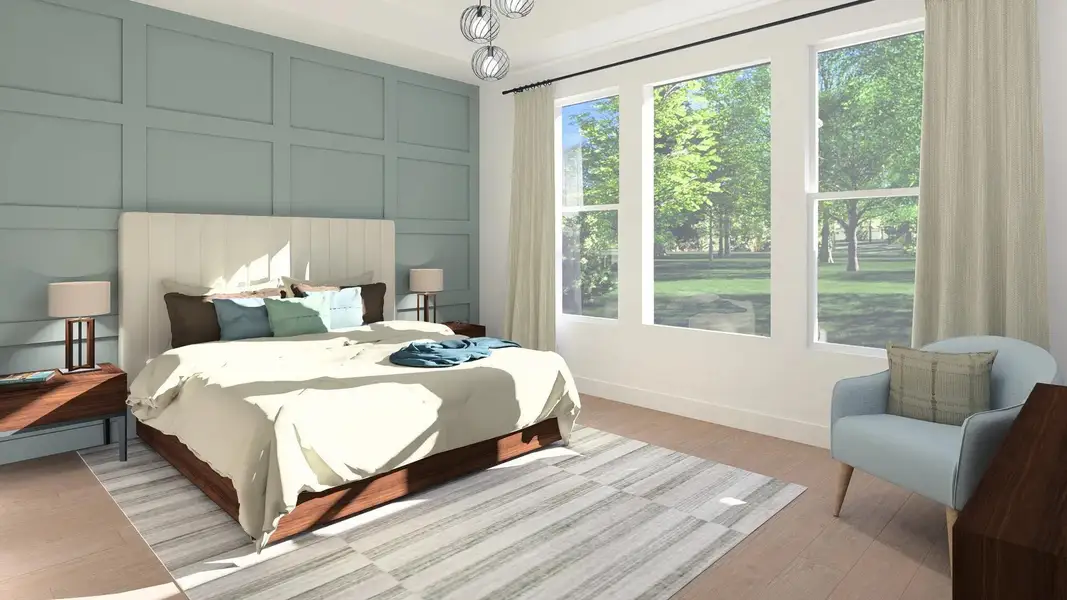 Furnished interior in a model home at Austin Point Showcase in Richmond (Image 13).