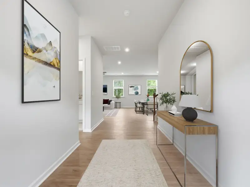 Furnished interior view inside a new home in Fallbrook Single Family Homes, Indian Trail (Image 3).