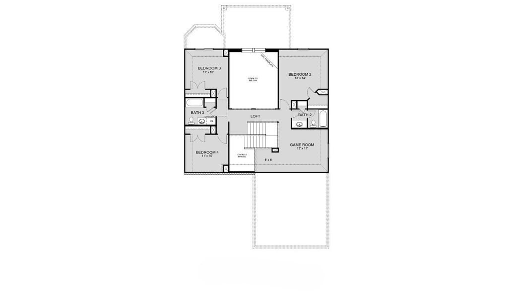 2D floor plan layout for the The Summit by Legend Homes in Bluestem, Brookshire, TX (Image 4). 2D floor plan layout for the The Summit by Legend Homes in Bluestem, Brookshire, TX (Image 4).