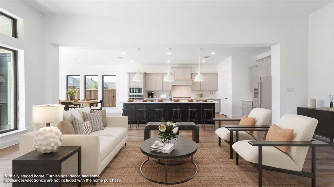 Furnished interior view inside a new home in Trinity Falls 60', McKinney (Image 8). Furnished interior view inside a new home in Trinity Falls 60', McKinney (Image 8).