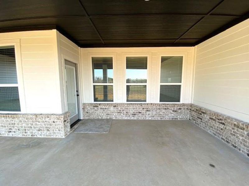 Huge covered rear porch Huge covered rear porch