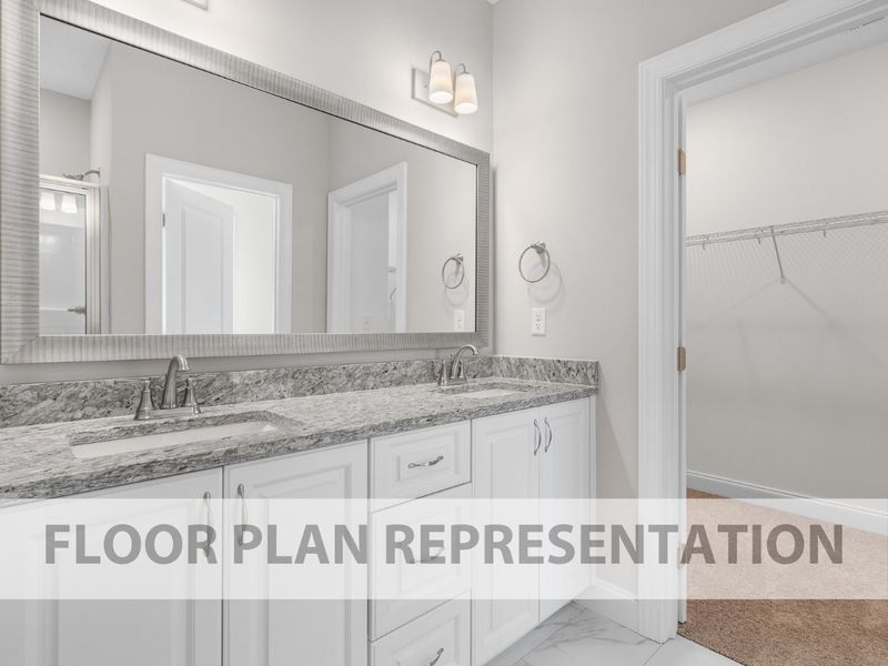 The 1313 Plan Primary Bathroom | Designed by Ivey Homes