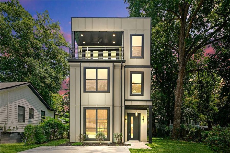 Front exterior of a new home in , Atlanta, GA, highlighting curb appeal (Image 2). Front exterior of a new home in , Atlanta, GA, highlighting curb appeal (Image 2).