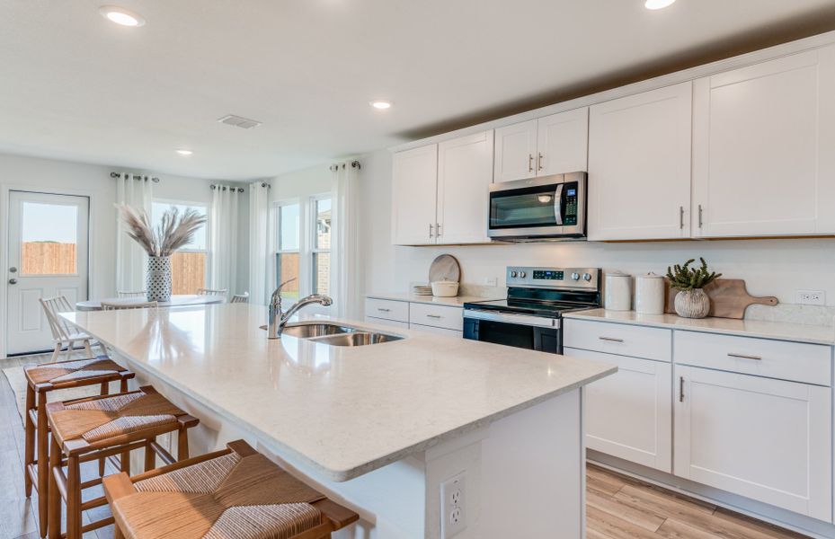 Recessed lighting in kitchen