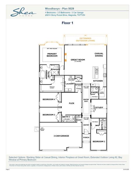 2D floor plan layout of this home in Woodhavyn 60', Magnolia, TX (Image 2). 2D floor plan layout of this home in Woodhavyn 60', Magnolia, TX (Image 2).
