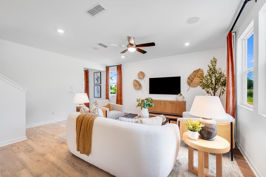 Representative furnished interior of a home built from the Edison by Taylor Morrison in Heritage River, Euharlee (Image 5). Representative furnished interior of a home built from the Edison by Taylor Morrison in Heritage River, Euharlee (Image 5).