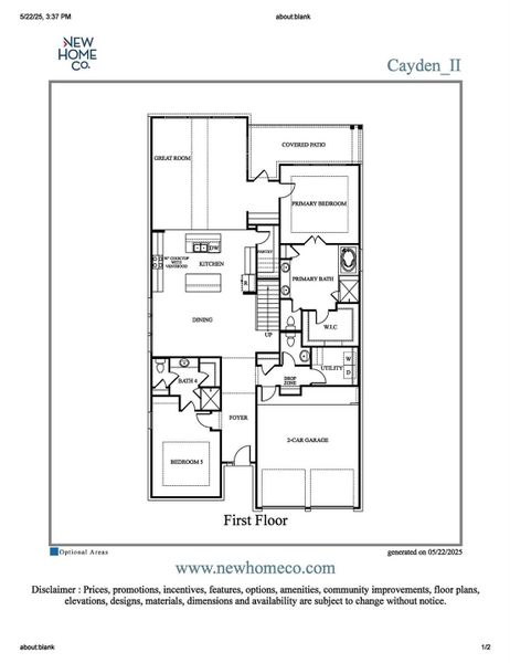 2D floor plan layout of this home in Marvida, Cypress, TX (Image 2). 2D floor plan layout of this home in Marvida, Cypress, TX (Image 2).