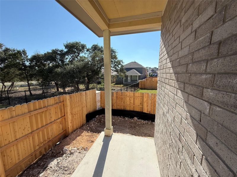 Exterior details and patio area of a home in The Cottages at La Cima, San Marcos (Image 3).
