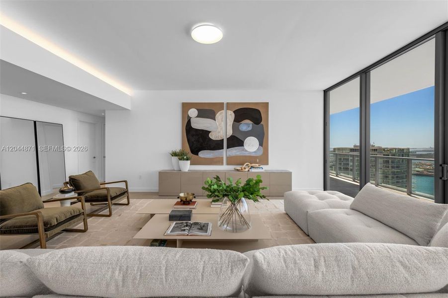 Furnished interior view inside a new home in , Miami Beach (Image 4).