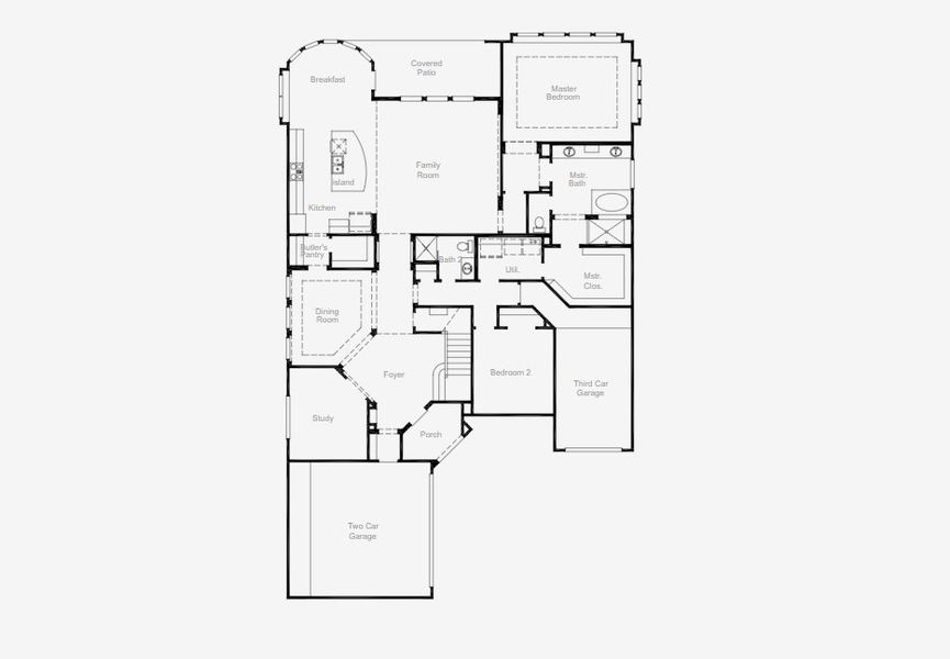 2D floor plan layout of this home in Wildflower Ranch, Fort Worth, TX (Image 4). 2D floor plan layout of this home in Wildflower Ranch, Fort Worth, TX (Image 4).