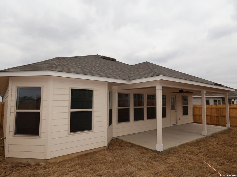 Exterior details and patio area of a home in Greenspoint Heights, Seguin (Image 4).