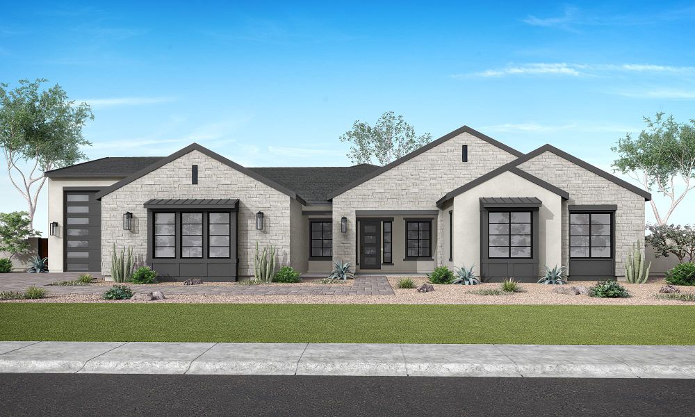 Representative exterior photo of a completed home built from the Aurora Plan 9001 by Tri Pointe Homes in Emberly, Gilbert, AZ (Image 1). Representative exterior photo of a completed home built from the Aurora Plan 9001 by Tri Pointe Homes in Emberly, Gilbert, AZ (Image 1).