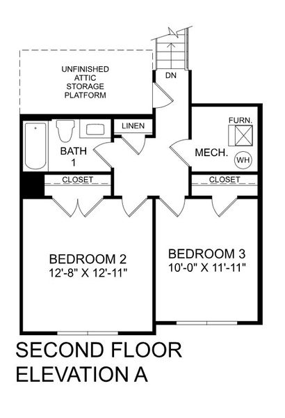 2D floor plan layout for the Nassau Cove by Ryan Homes in Layton Hall, Mauldin, SC (Image 4). 2D floor plan layout for the Nassau Cove by Ryan Homes in Layton Hall, Mauldin, SC (Image 4).