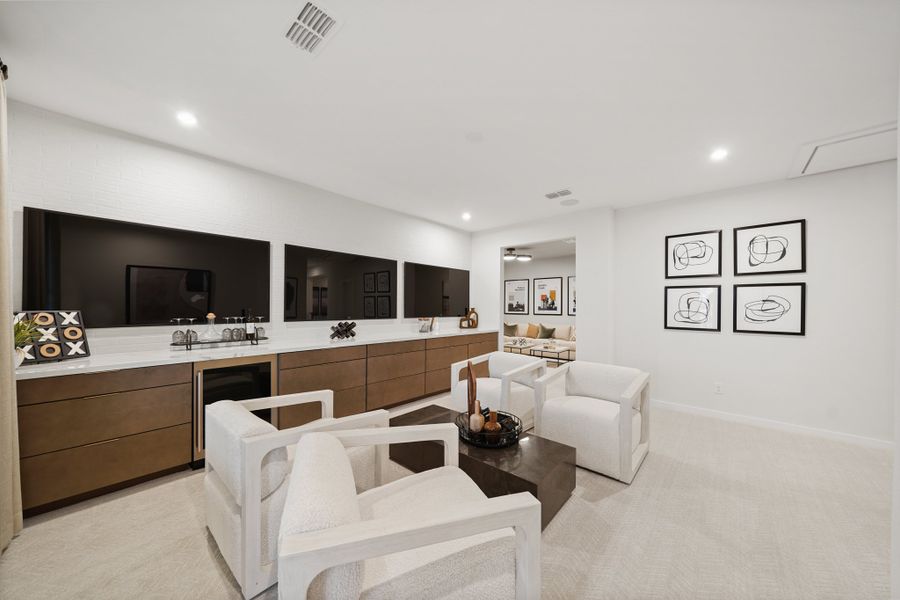 Furnished interior view inside a new home in Elyson 45' & 70', Katy (Image 27). Furnished interior view inside a new home in Elyson 45' & 70', Katy (Image 27).