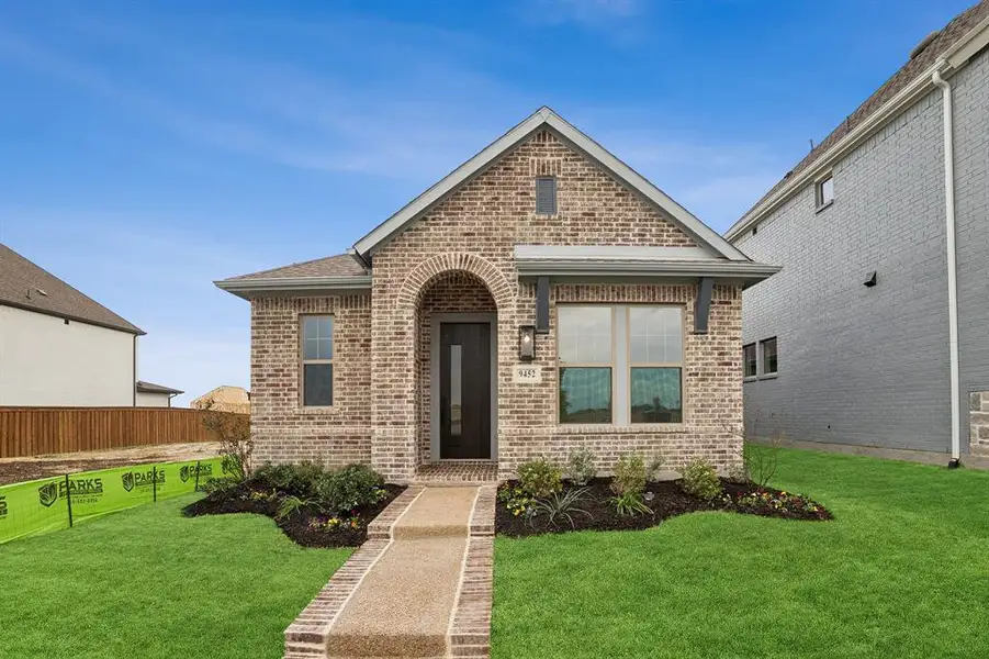 Exterior details and patio area of a home in Talia – Cottage Series, Mesquite (Image 1).
