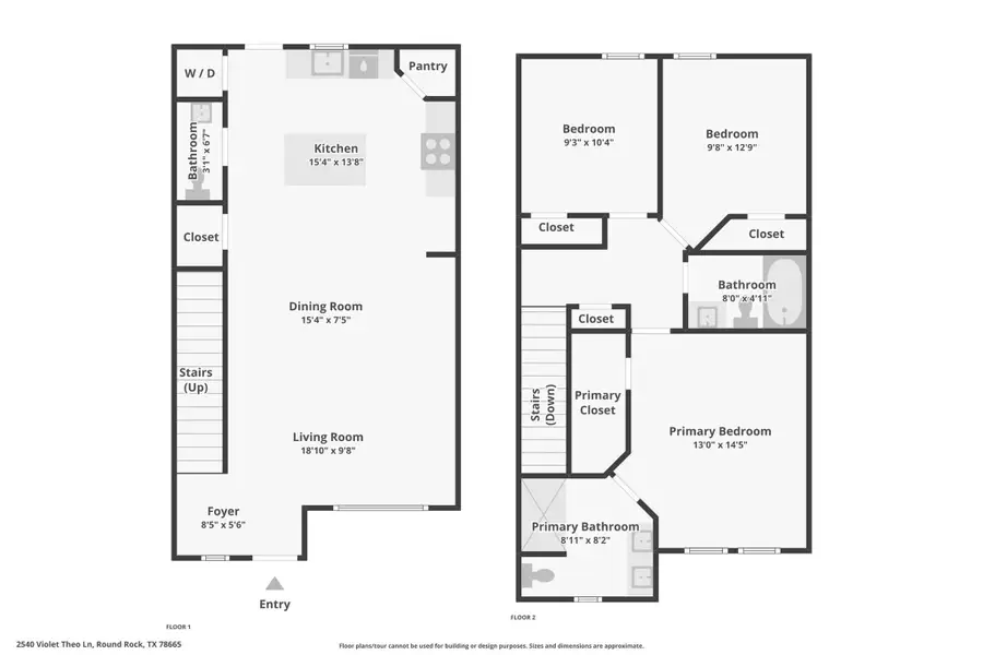 2D floor plan layout of this home in Avery Centre, Round Rock, TX (Image 3). 2D floor plan layout of this home in Avery Centre, Round Rock, TX (Image 3).