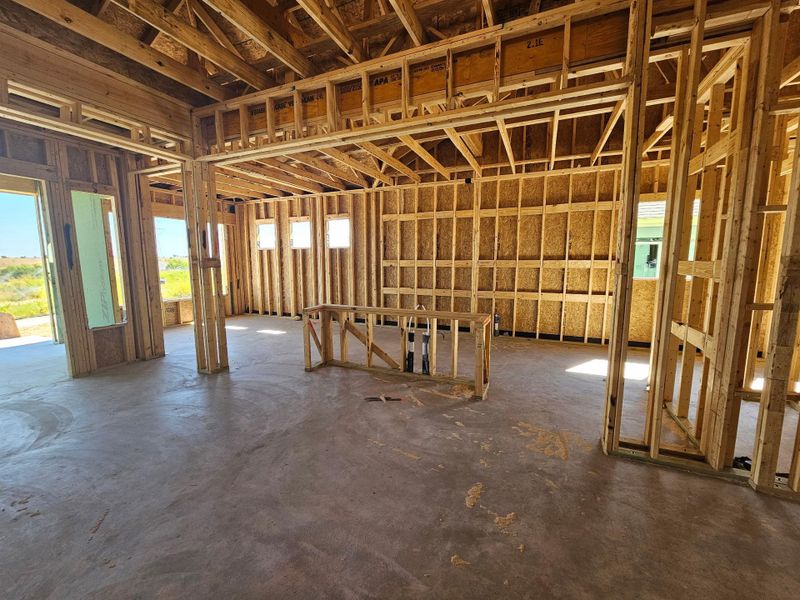 In-progress construction of a new home in , Pflugerville, TX (Image 2).