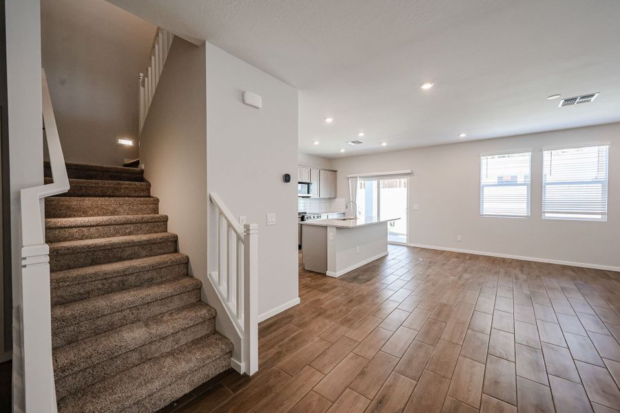 A large empty house.