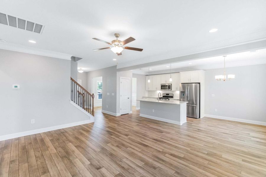Representative unfurnished interior of a home built from the Clayton by Caviness & Cates Communities in Bartlett Manor, Youngsville (Image 133).