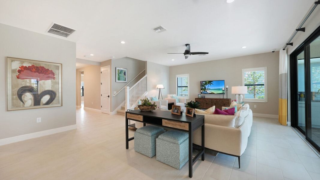 Furnished interior view inside a new home in Grand Park Real Estate and Homes for Sale in Sarasota, FL - Neal Communities, Sarasota (Image 18).