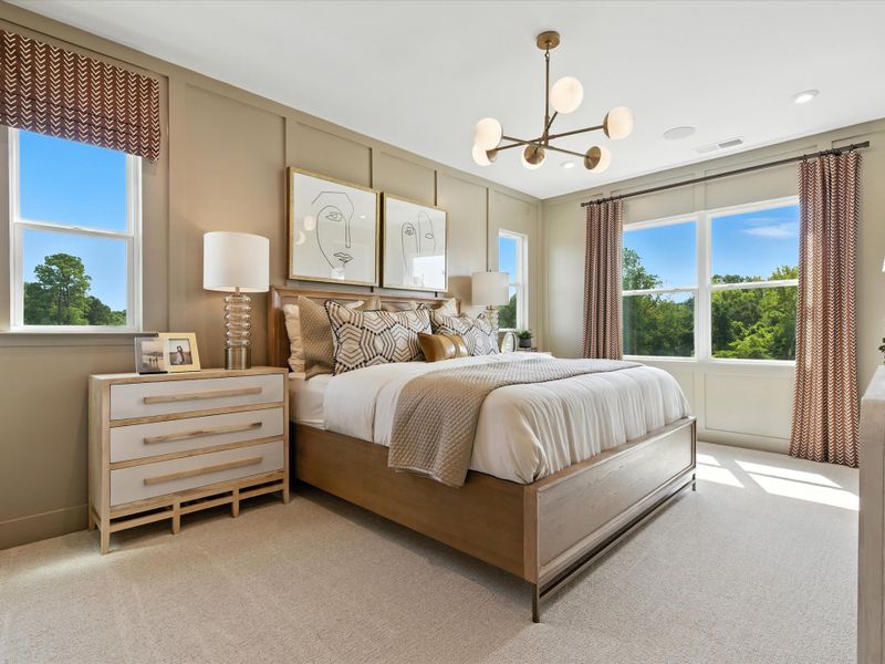 Furnished interior view inside a new home in Southbridge, Fort Mill (Image 18). Furnished interior view inside a new home in Southbridge, Fort Mill (Image 18).