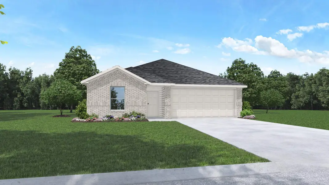 Representative exterior photo of a completed home built from the Gaven by D.R. Horton in Caldwell Crossing, Iowa Colony, TX (Image 2).