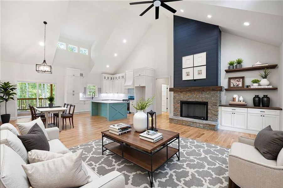 Furnished interior view inside a new home in , Cartersville (Image 8).
