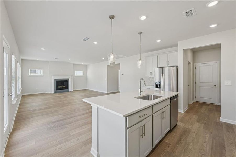 Furnished interior view inside a new home in Parkside at Grayson, Grayson (Image 16).
