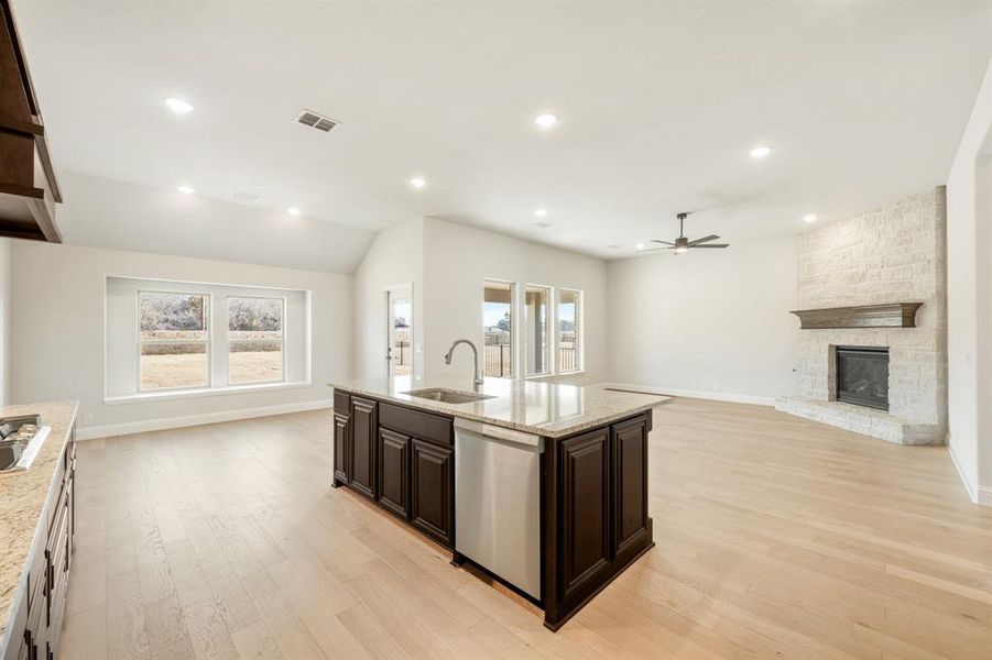 Furnished interior view inside a new home in Abe's Landing, Granbury (Image 9).