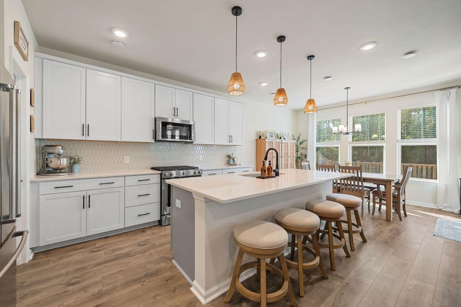 Furnished interior view inside a new home in Jasmine Point at Lakes of Cane Bay, Summerville (Image 6).