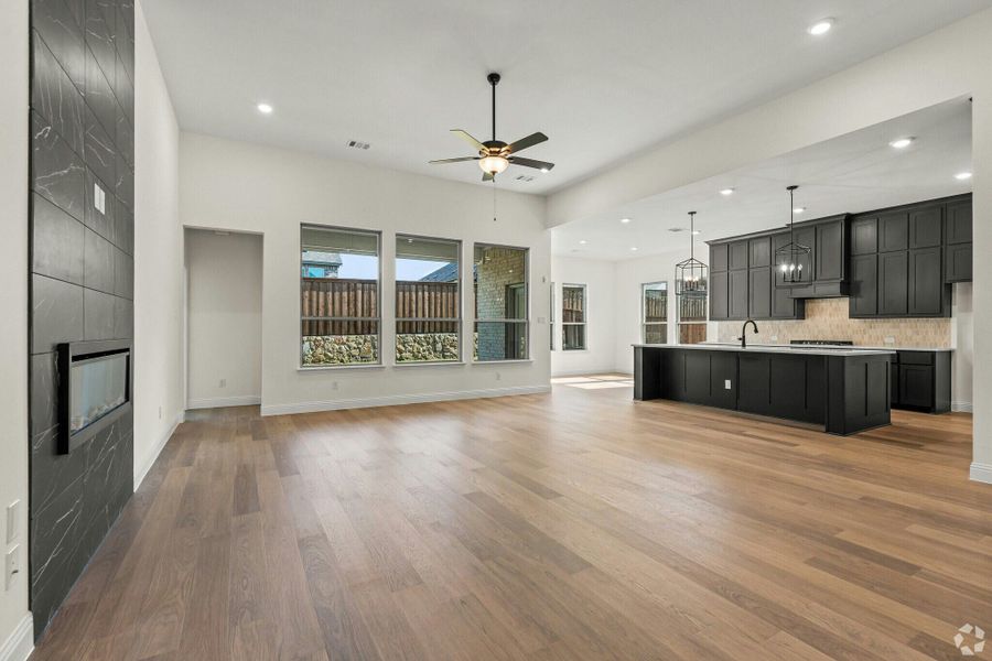 Representative unfurnished interior of a home built from the Bowie by Kindred Homes in Park Trails, Forney (Image 9).