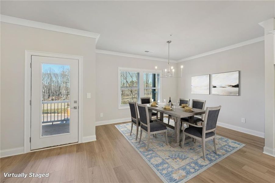 Furnished interior view inside a new home in Hemingway - Highland Series, Cumming (Image 7).