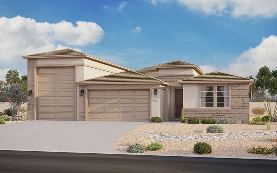 Representative exterior photo of a completed home built from the 3102 by Elliott Homes in Las Barrancas, Yuma, AZ (Image 2).