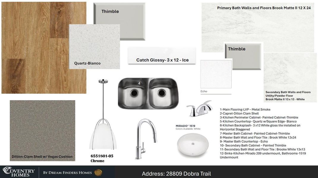 Sample of building materials used in homes in The Trails, New Caney (Image 3). Sample of building materials used in homes in The Trails, New Caney (Image 3).