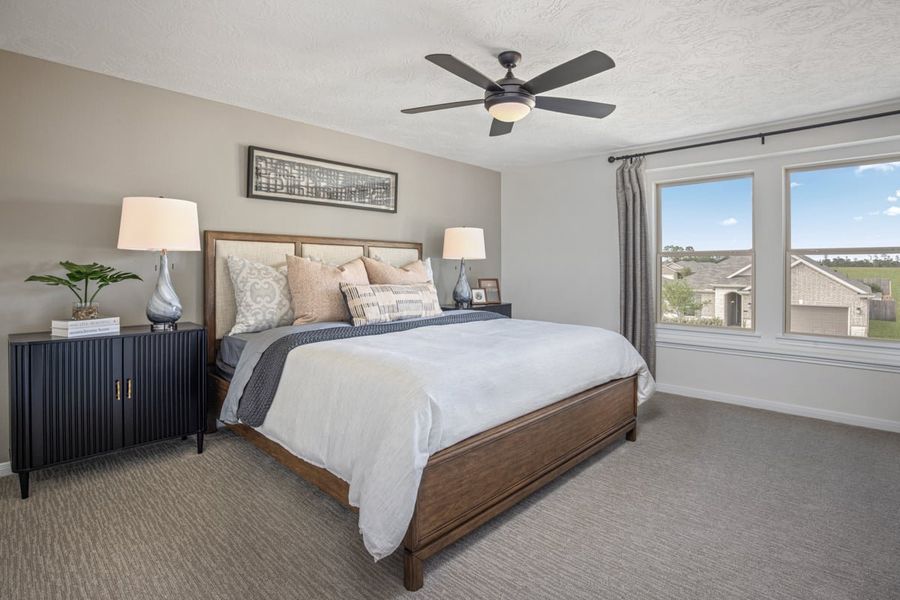 Representative furnished interior of a home built from the 1908 Modeled by KB Home in Sagecrest Trails, Conroe (Image 6).