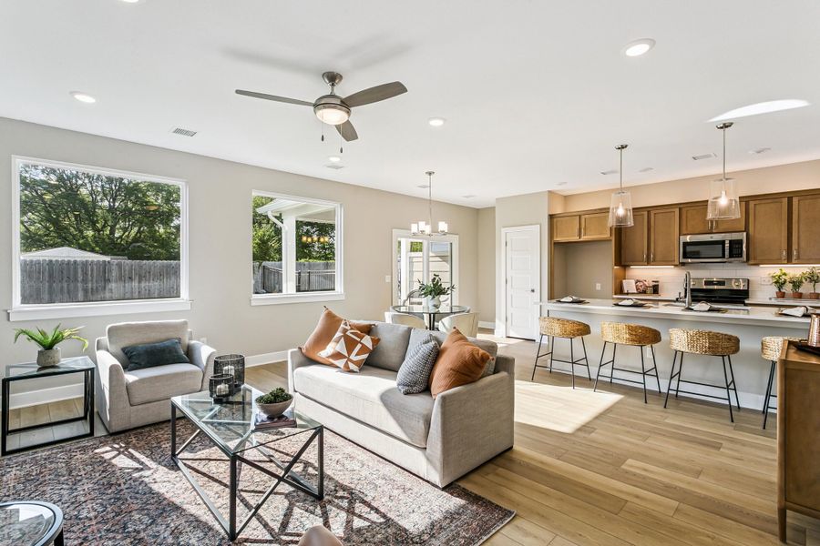Representative furnished interior of a home built from the Cassia by Perfection Builders in Heritage Commons, Andover (Image 3).
