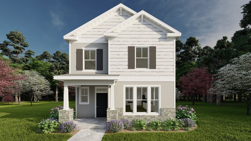 Representative exterior photo of a completed home built from the Wren by Ivey Homes in Tillery Park, Grovetown, GA (Image 18).