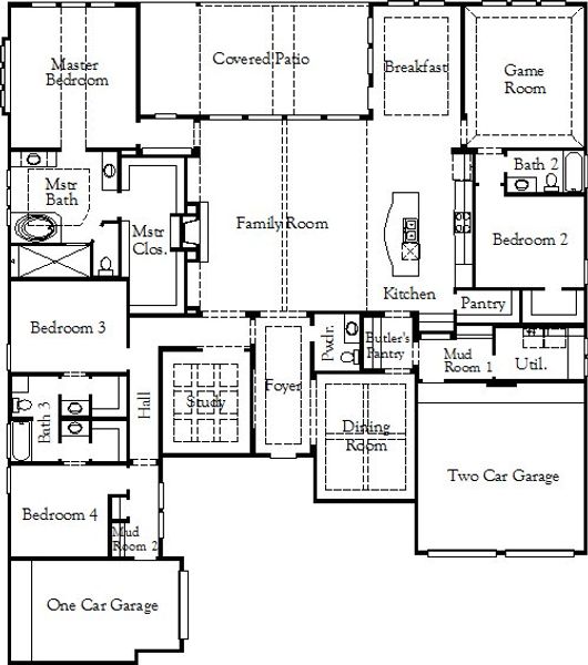 2D floor plan layout of this home in Star Trail, Prosper, TX (Image 3). 2D floor plan layout of this home in Star Trail, Prosper, TX (Image 3).