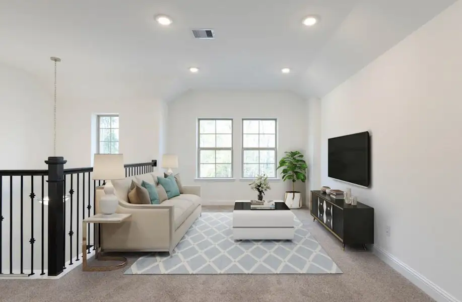 Furnished interior view inside a new home in Amira: Hilltop Collection, Tomball (Image 7).