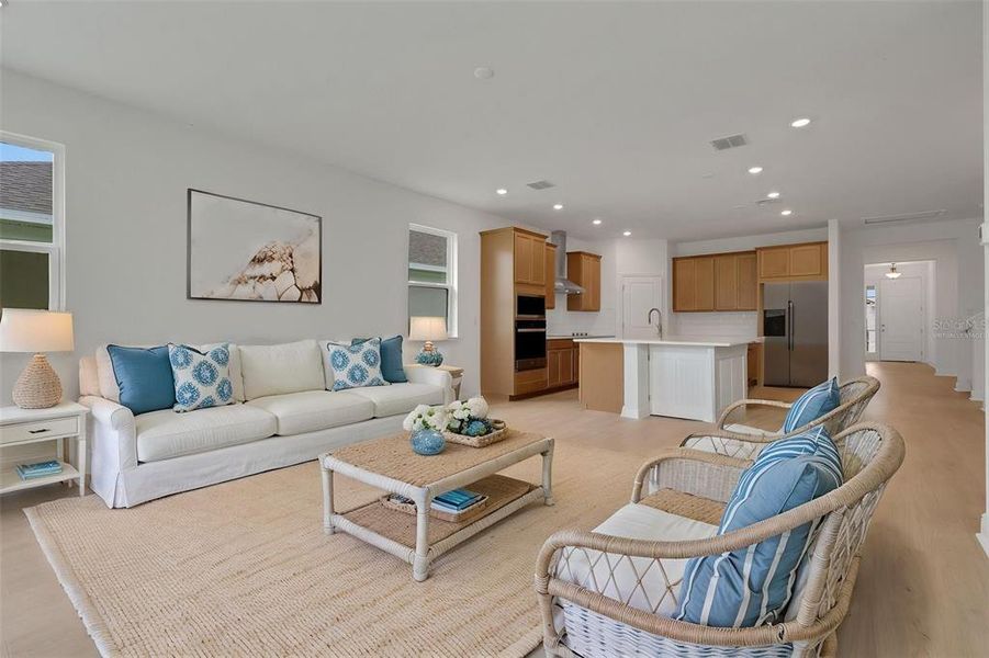 Furnished interior view inside a new home in Crossroads at Kelly Park, Apopka (Image 10). Furnished interior view inside a new home in Crossroads at Kelly Park, Apopka (Image 10).
